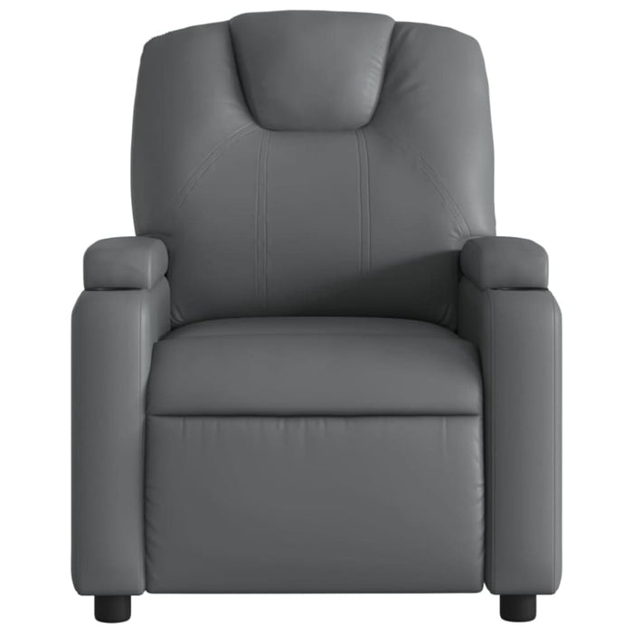 Massage Recliner Chair Grey Faux Leather Txbpkno