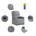 Massage Recliner Chair Light Grey Fabric Tioilt