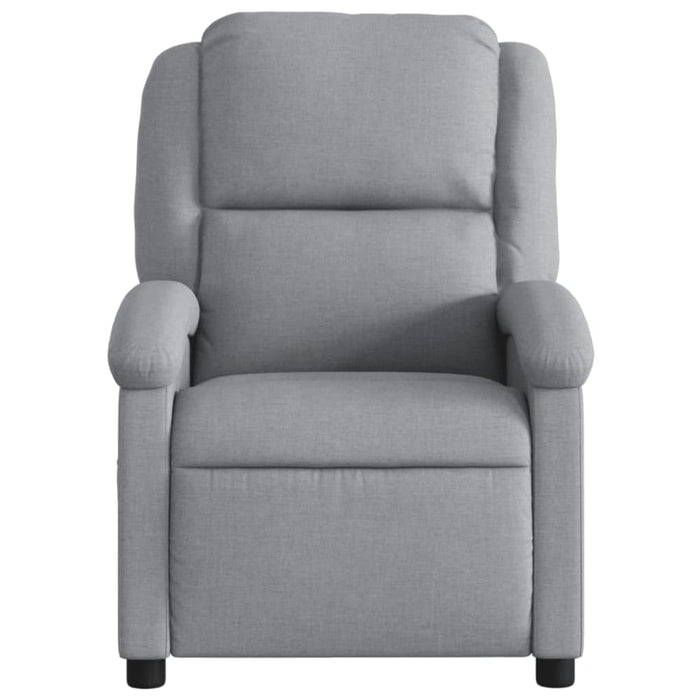 Massage Recliner Chair Light Grey Fabric Tioilt