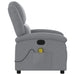 Massage Recliner Chair Light Grey Fabric Tioilt