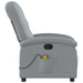Massage Recliner Chair Light Grey Fabric Tioitk