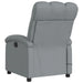 Massage Recliner Chair Light Grey Fabric Tioitk
