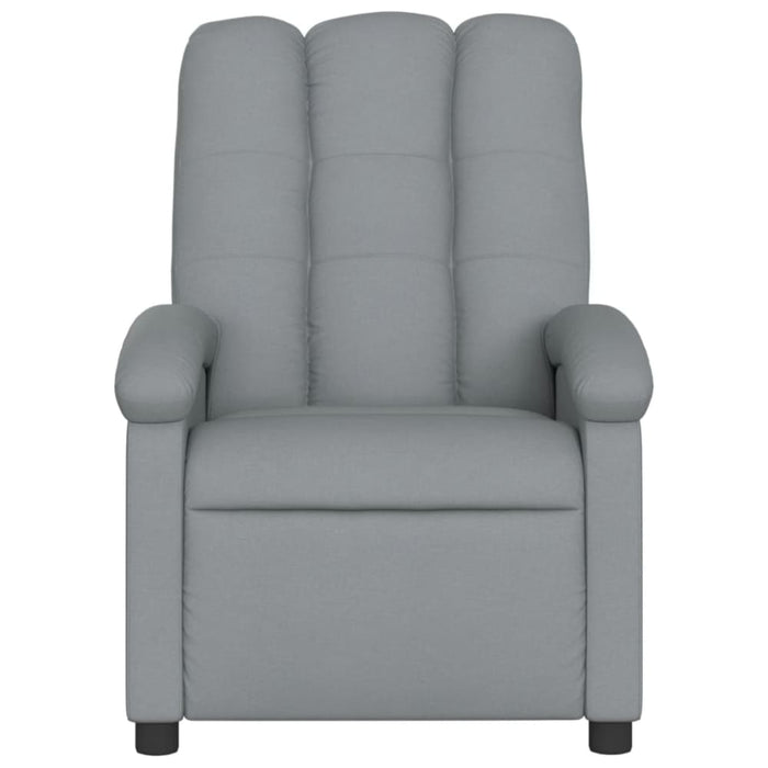 Massage Recliner Chair Light Grey Fabric Tioitk