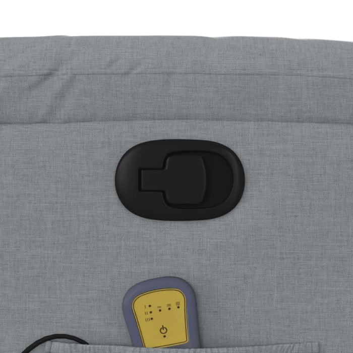 Massage Recliner Chair Light Grey Fabric Titaia