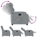 Massage Recliner Chair Light Grey Fabric Titaia