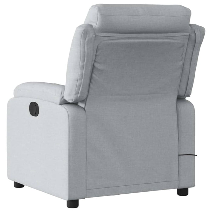 Massage Recliner Chair Light Grey Fabric Titaia