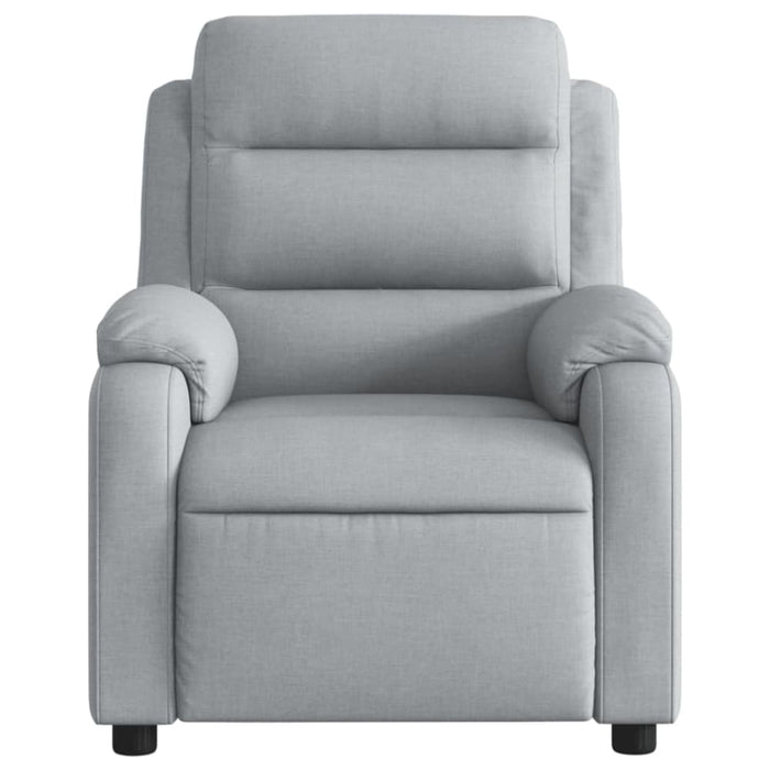 Massage Recliner Chair Light Grey Fabric Titaia