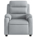 Massage Recliner Chair Light Grey Fabric Titaia