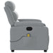 Massage Recliner Chair Light Grey Fabric Titaia