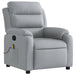 Massage Recliner Chair Light Grey Fabric Titaia