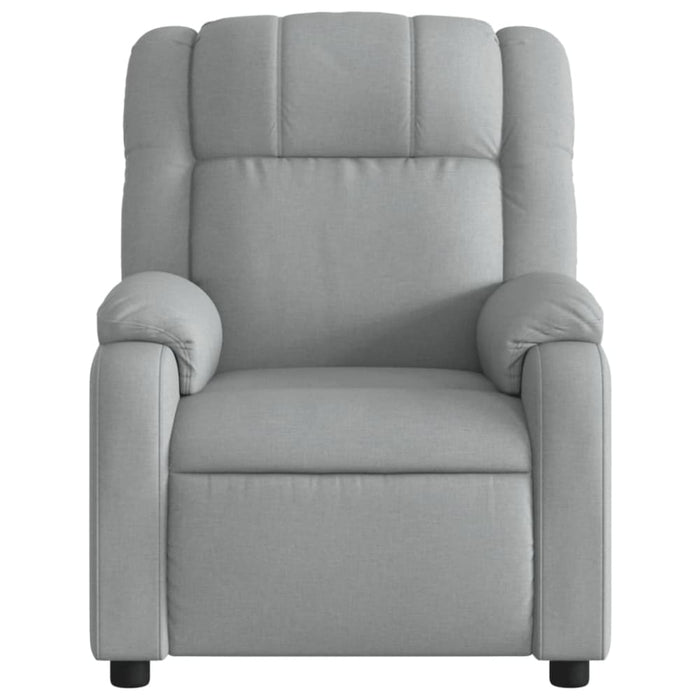 Massage Recliner Chair Light Grey Fabric Titpan