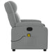 Massage Recliner Chair Light Grey Fabric Titpan
