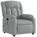 Massage Recliner Chair Light Grey Fabric Titpnl