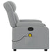 Massage Recliner Chair Light Grey Fabric Titpnl
