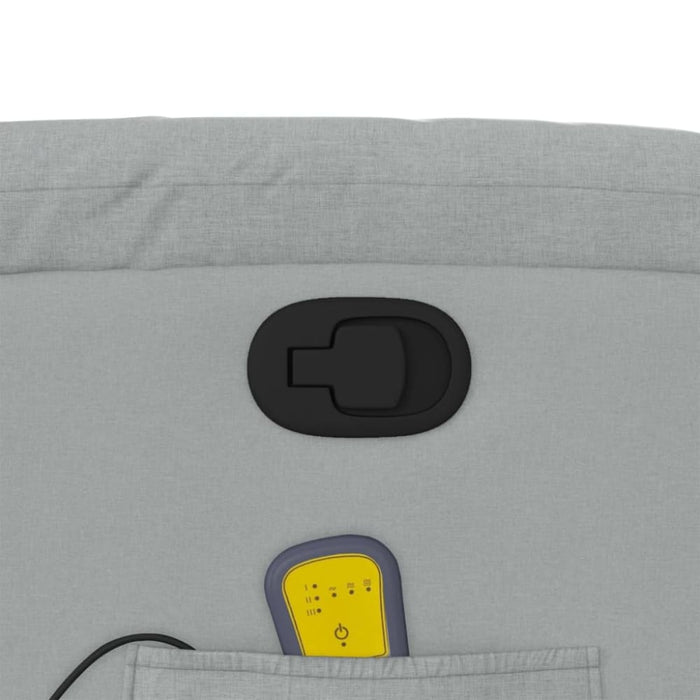 Massage Recliner Chair Light Grey Fabric Titpnl