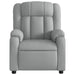 Massage Recliner Chair Light Grey Fabric Titpnl