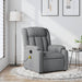 Massage Recliner Chair Light Grey Fabric Titpnl
