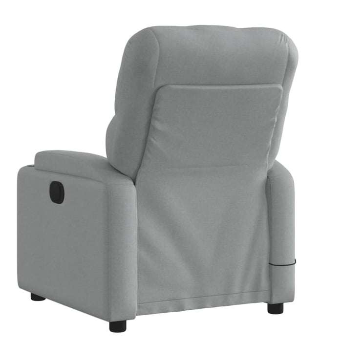 Massage Recliner Chair Light Grey Fabric Tixako