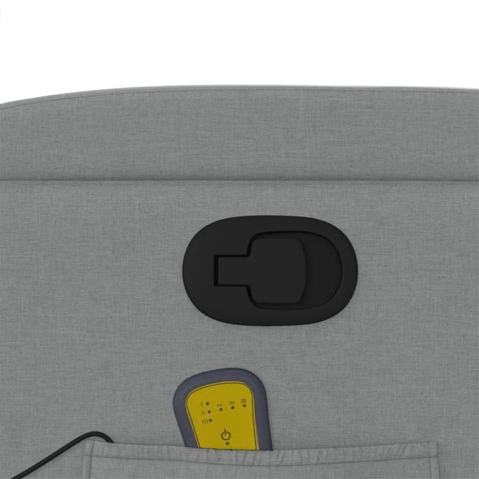 Massage Recliner Chair Light Grey Fabric Tixako