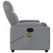 Massage Recliner Chair Light Grey Fabric Tixaop