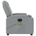 Massage Recliner Chair Light Grey Fabric Tixtii