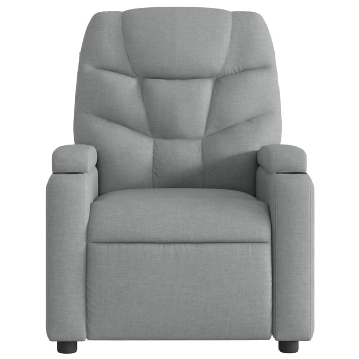Massage Recliner Chair Light Grey Fabric Txblbtx