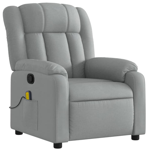 Massage Recliner Chair Light Grey Fabric Txblxpx