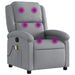 Massage Recliner Chair Light Grey Fabric Txbpaol