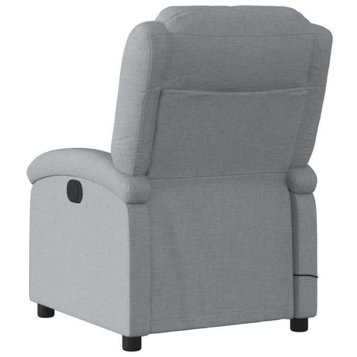 Massage Recliner Chair Light Grey Fabric Txbpaol