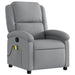 Massage Recliner Chair Light Grey Fabric Txbpaol