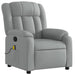 Massage Recliner Chair Light Grey Fabric Txbpiil