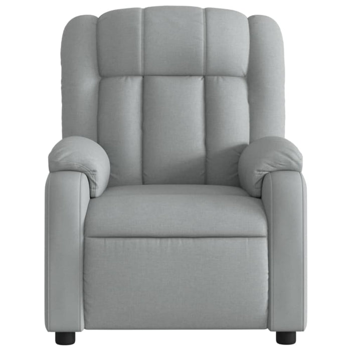 Massage Recliner Chair Light Grey Fabric Txbpiil