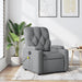 Massage Recliner Chair Light Grey Fabric Txbplla