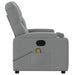 Massage Recliner Chair Light Grey Fabric Txbplla