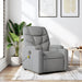 Massage Recliner Chair Light Grey Fabric Txbplox