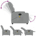 Massage Recliner Chair Light Grey Fabric Txbplox