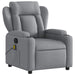 Massage Recliner Chair Light Grey Fabric Txbppln