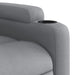 Massage Recliner Chair Light Grey Fabric Txbppln