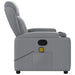 Massage Recliner Chair Light Grey Fabric Txbppln
