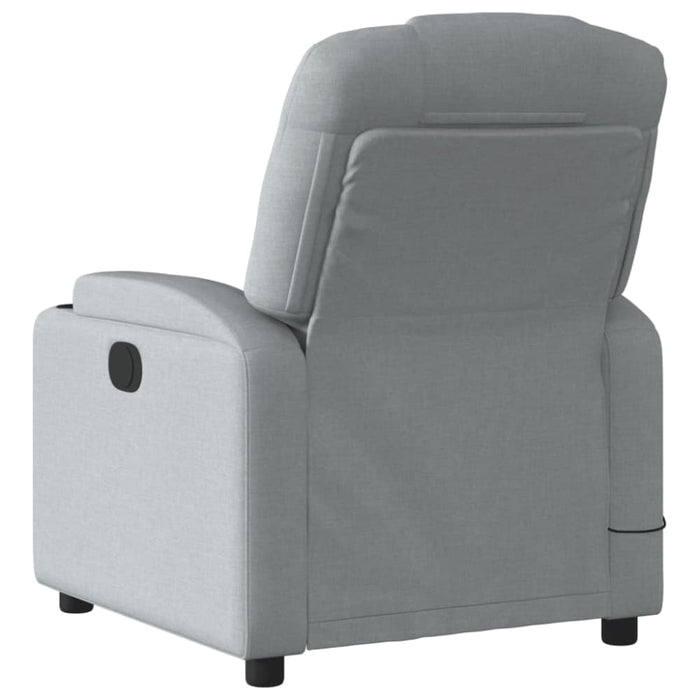 Massage Recliner Chair Light Grey Fabric Txbppox