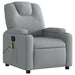 Massage Recliner Chair Light Grey Fabric Txbppox