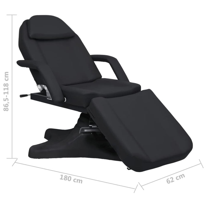 Massage Table Black 180x62x(86.5 - 118) Cm Oobxlx