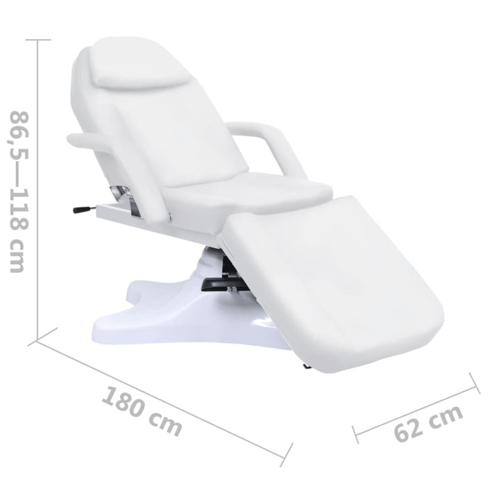 Massage Table White 180x62x(86.5-118) Cm Oobxlo