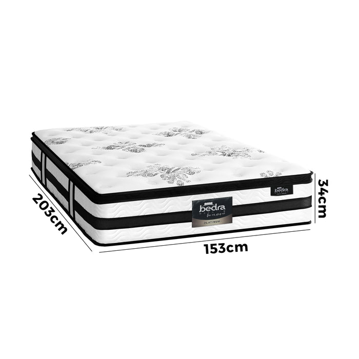 Queen Mattress Bed 34Cm Cool Gel Foam Pocket Spring Medium Firm