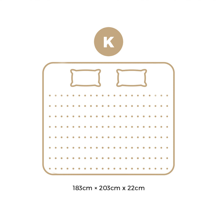 King Mattress Cool Gel Foam Euro Top Bed Pocket Spring Medium Firm 22Cm