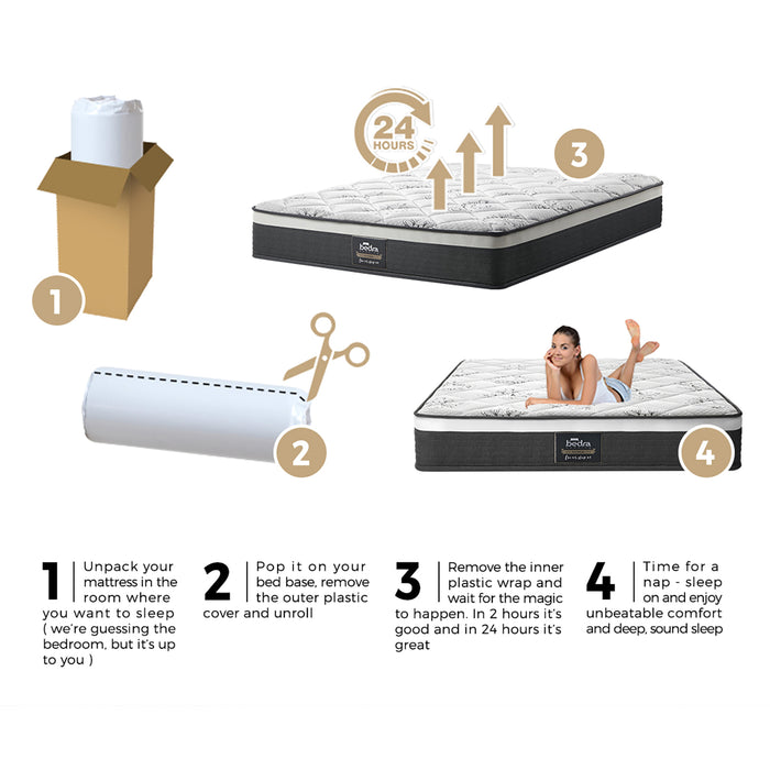 Mattress King Size Bed Firm Spring Foam Tight Top 30Cm