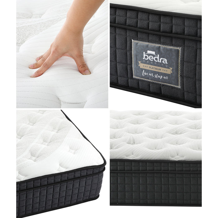 Queen Mattress Cool Gel Foam Pocket Spring 34Cm With Pillows