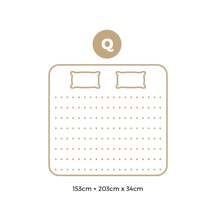 Queen Mattress Cool Gel Foam Pocket Spring 34Cm With Pillows
