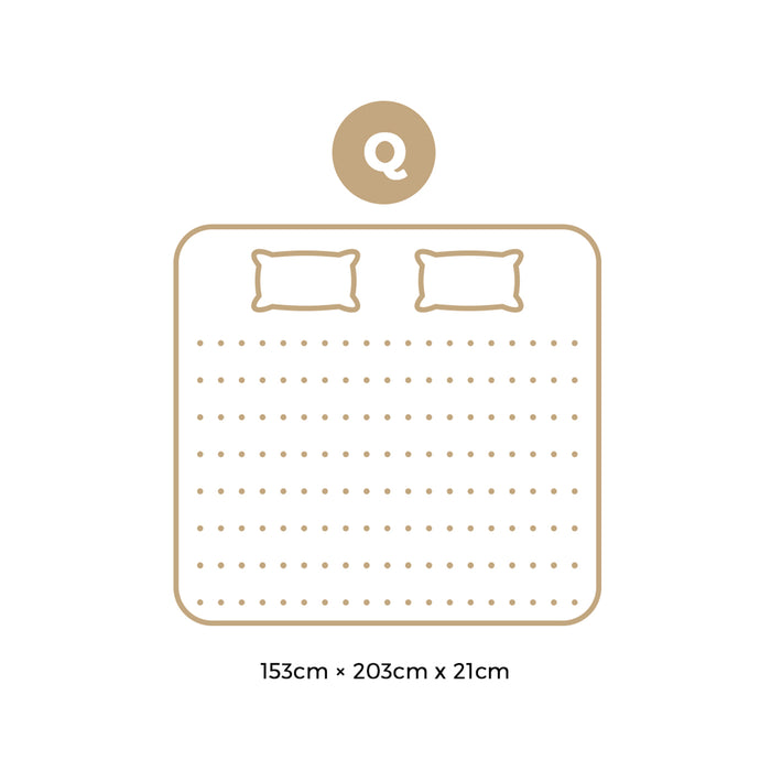 Queen Mattress Bonnell Spring Tight Top Bed Medium Firm 21Cm