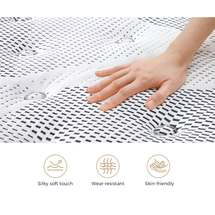 Double Mattress Tight Top Foam Pocketed Springs Anti-Disturbance 24Cm